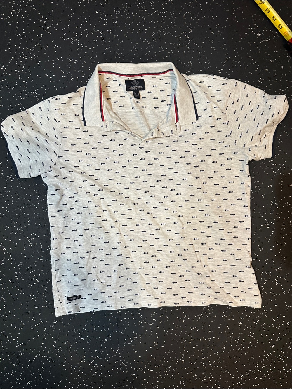 Men’s White Polo with Navy design